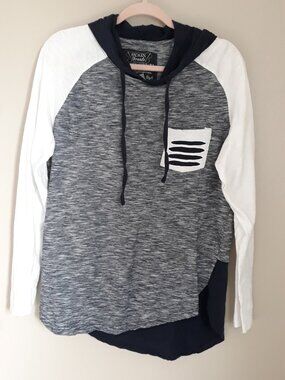 Broken Threads Grey, White, Navy Hoodie